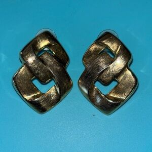 Vintage 80s Gold Earrings